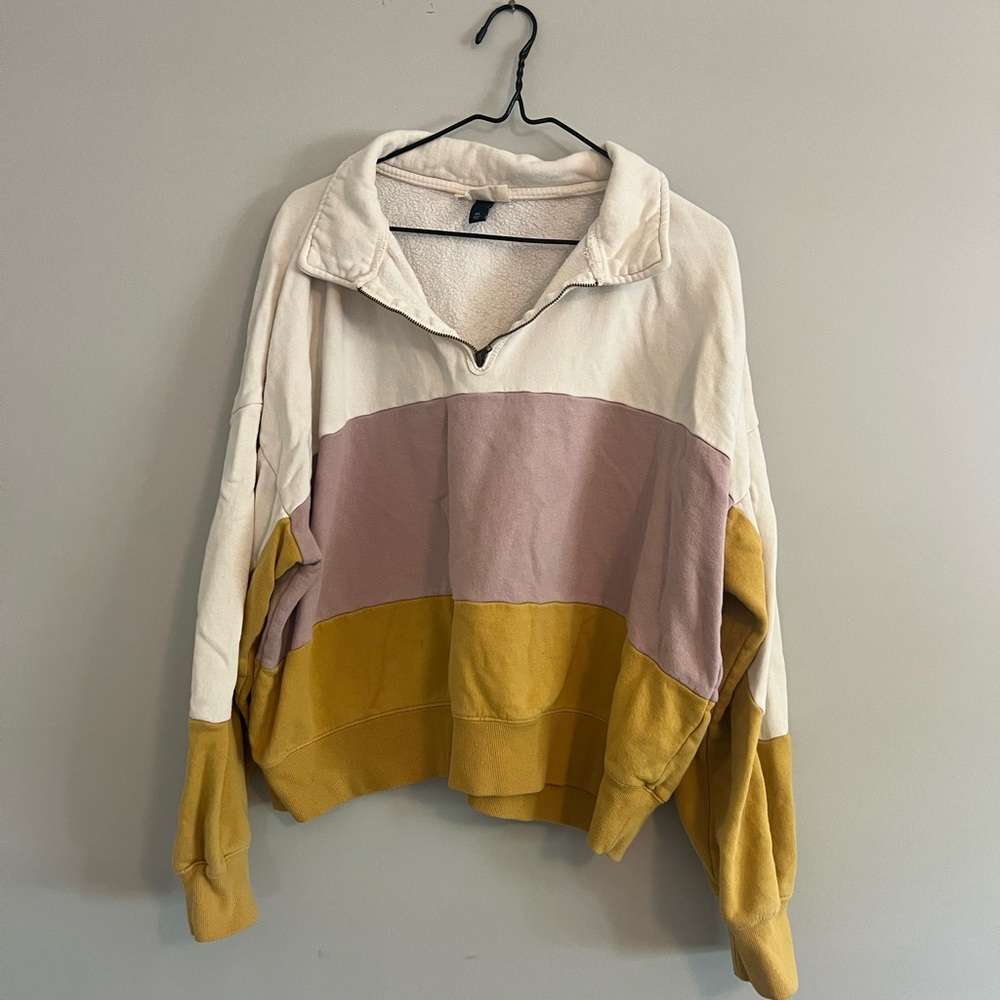 Colorblock Pullover Sweatshirt